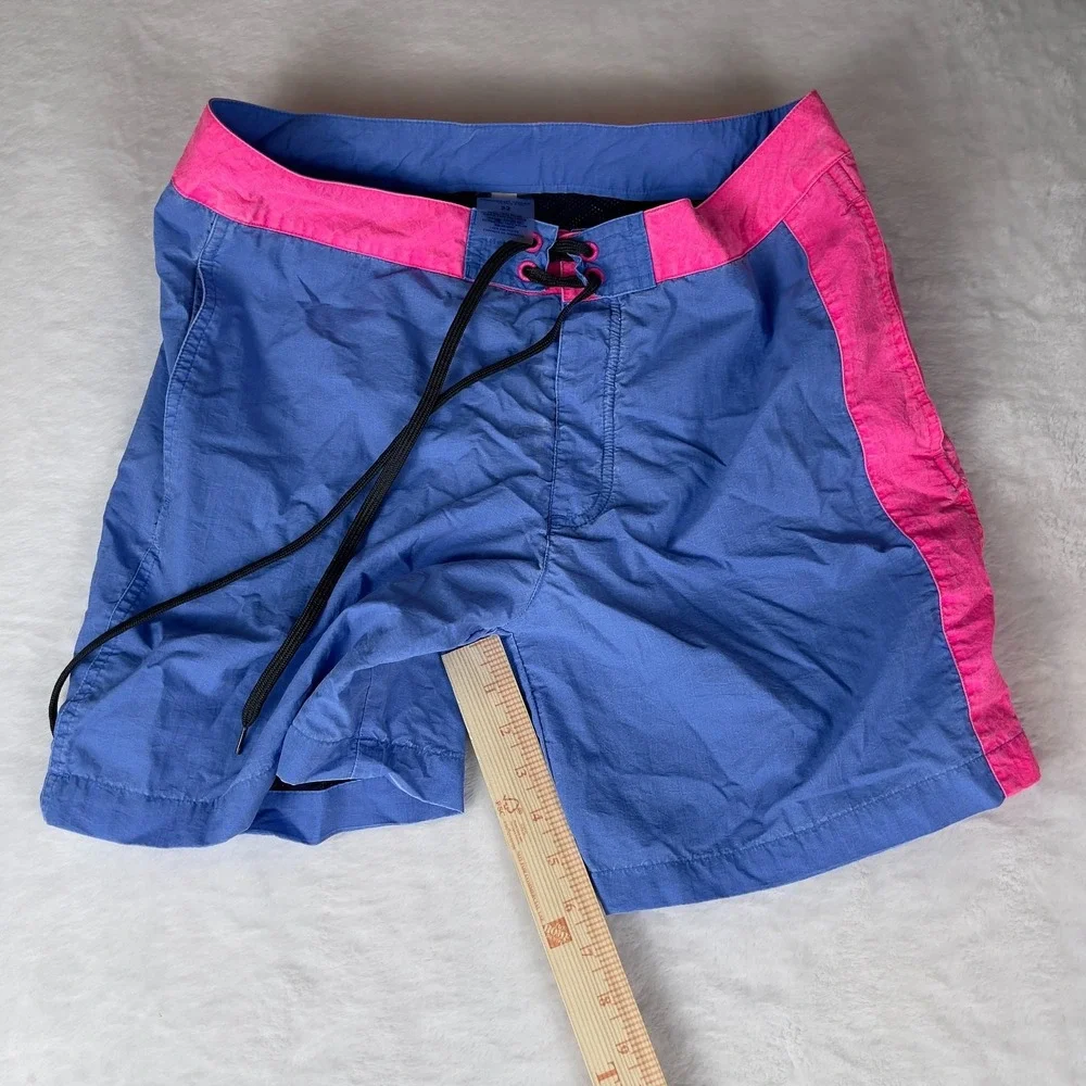 Vineyard Vines Swim Trunks‎ Size Men's 32 Pink Blue Lined Pockets Drawstring